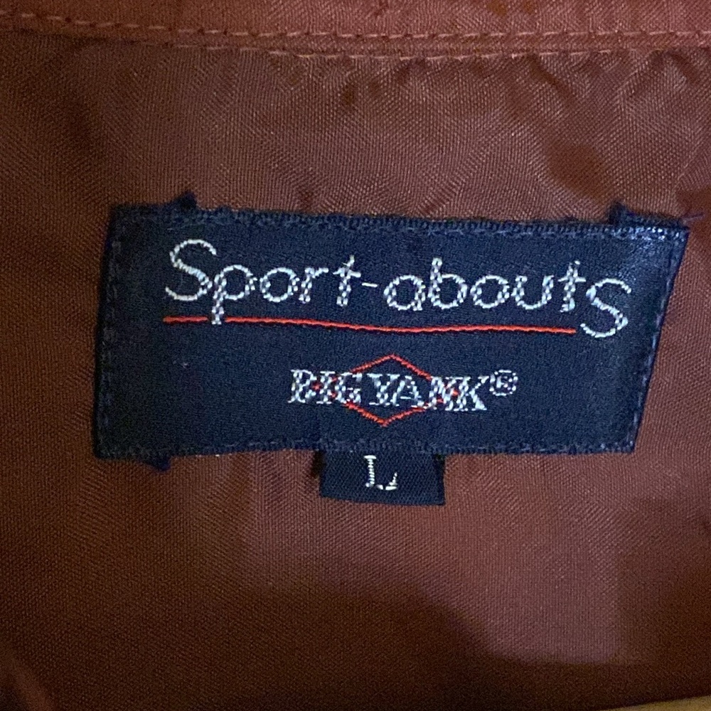 Vintage Big Yank Sport Abouts acrylic plaid flannel size large brown tan rust - Picture 4 of 6